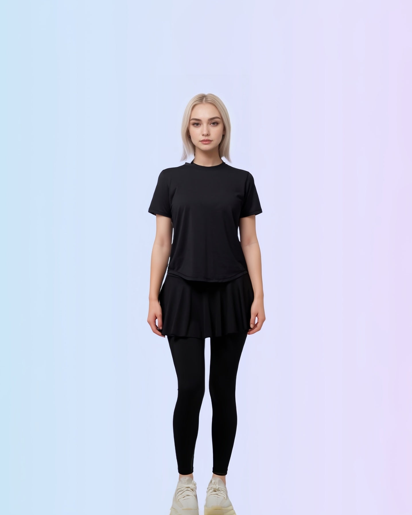Leggins with an attached skirt