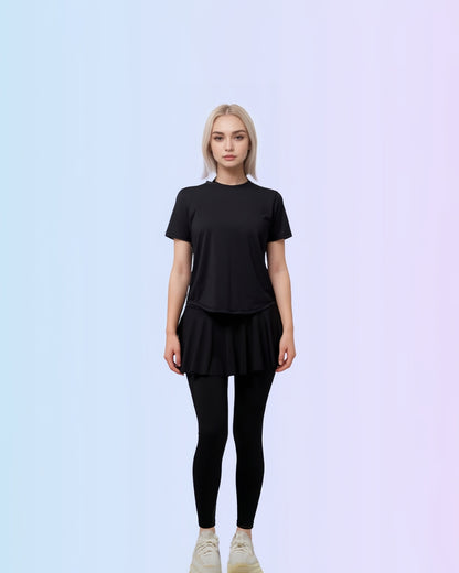 Leggins with an attached skirt