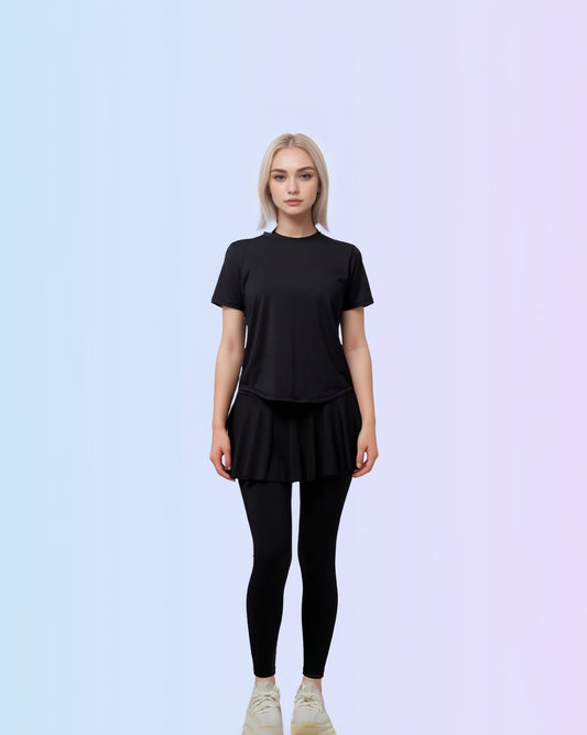 Leggins with an attached skirt